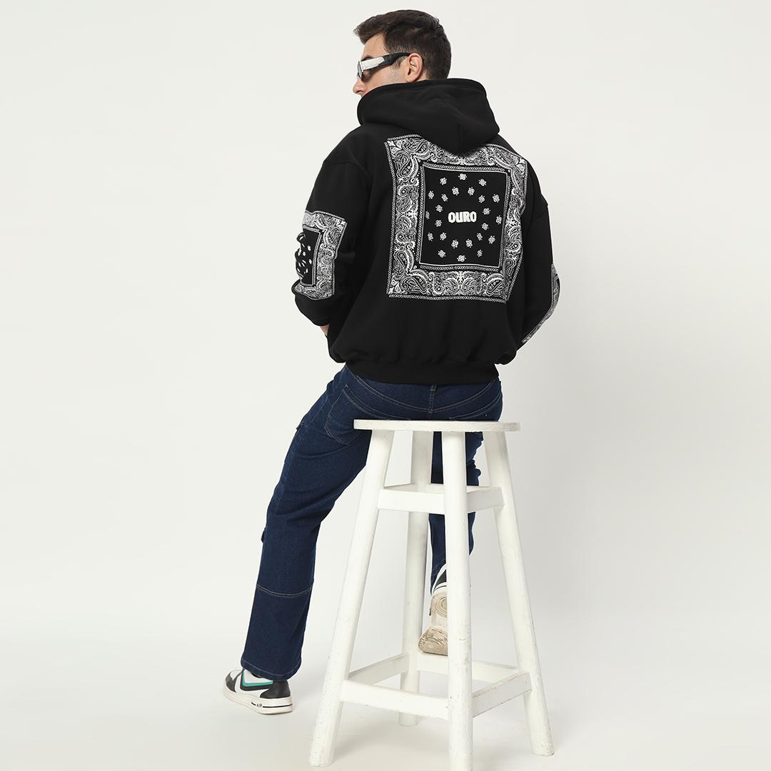 Ouro paisley hoodie (Onyx Black)