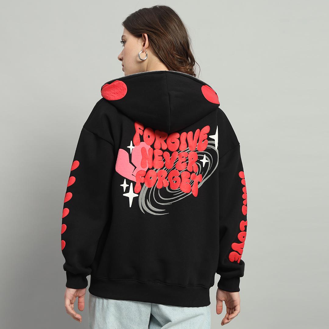 Fake Love Zip-Up hoodie (Onyx Black)