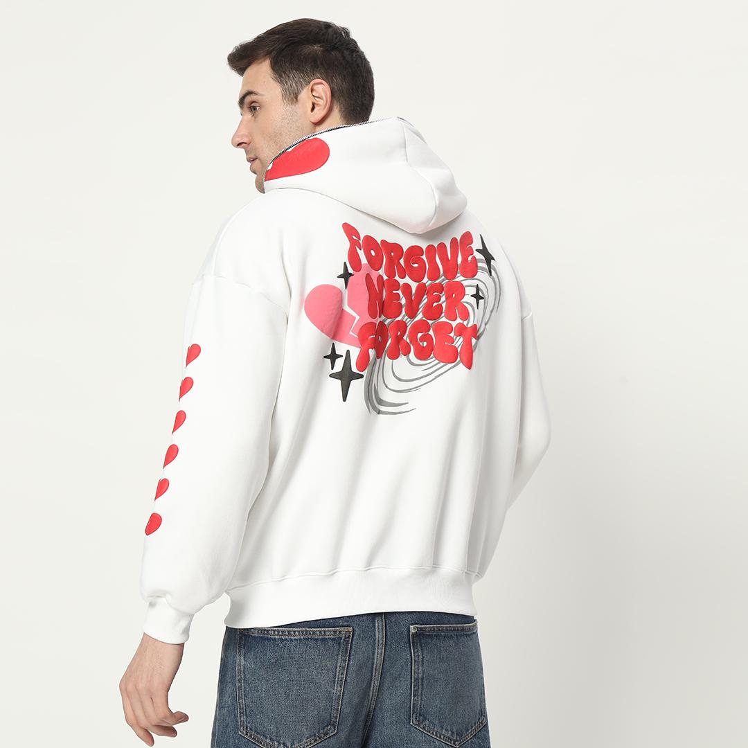 Fake Love Zip-Up hoodie (Frost White)