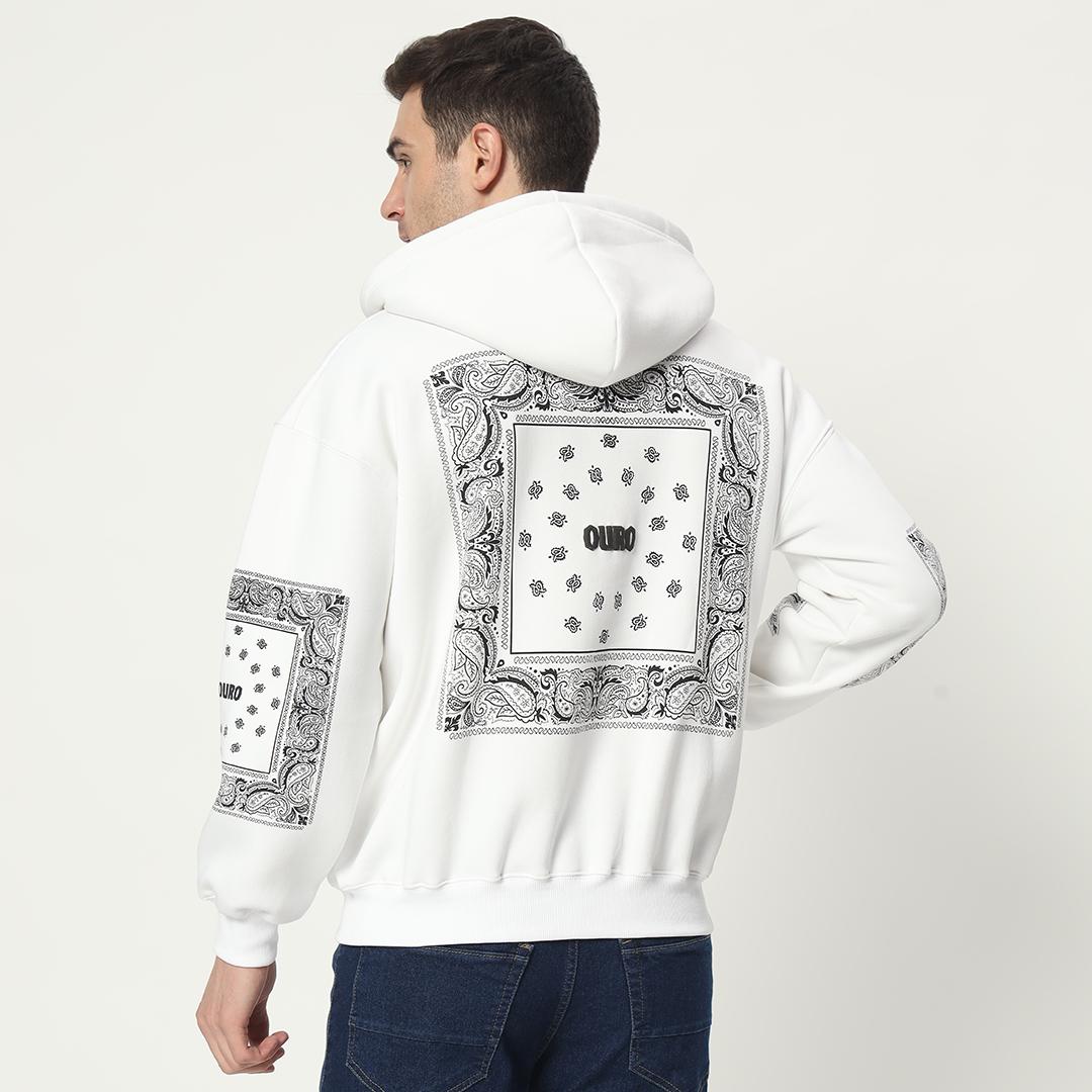 Ouro paisley hoodie (Frost White)