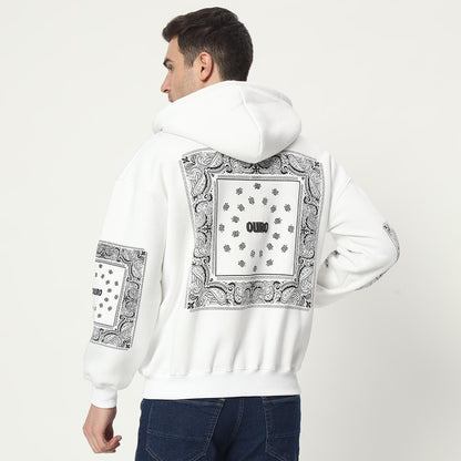 Ouro paisley hoodie (Frost White)