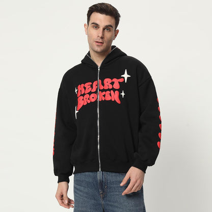 Fake Love Zip-Up hoodie (Onyx Black)