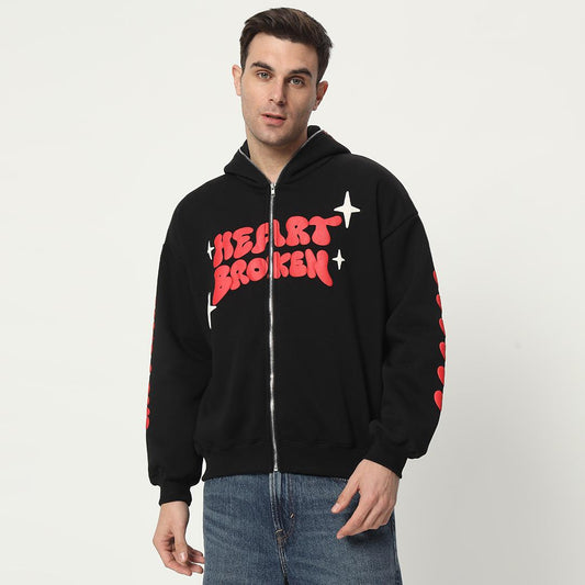 Fake Love Zip-Up hoodie (Onyx Black)